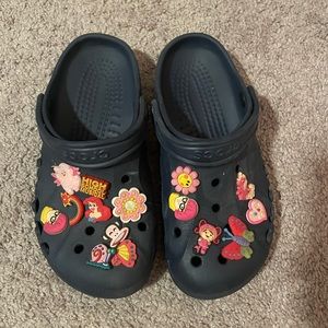 Navy blue crocs charms not included